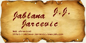 Jablana Jarčević vizit kartica